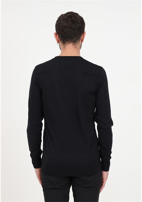 Black slim fit wool sweater for men PATRIZIA PEPE | Knitwear | 5K1250/K124K102