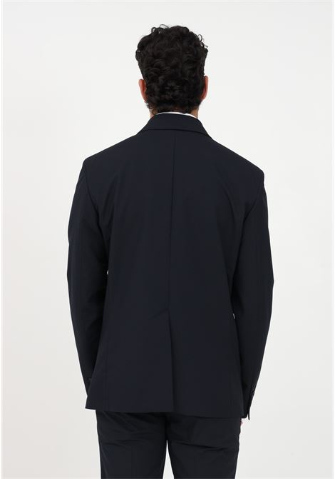 Elegant blue double-breasted jacket for men PATRIZIA PEPE | Blazer | 5S0744/A2LHC166