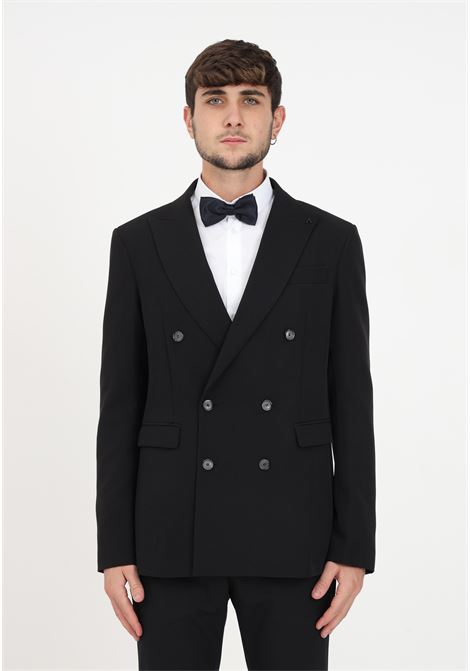 Elegant double-breasted black jacket for men PATRIZIA PEPE | Blazer | 5S0745/A360K103