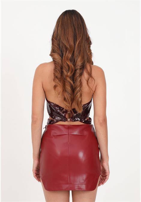 Short burgundy skirt for women PATRIZIA PEPE | Skirts | 8G0359/E005R799