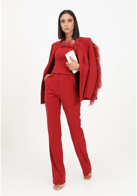 Elegant burgundy trousers for women PATRIZIA PEPE | Pants | 8P0540/A6F5R799