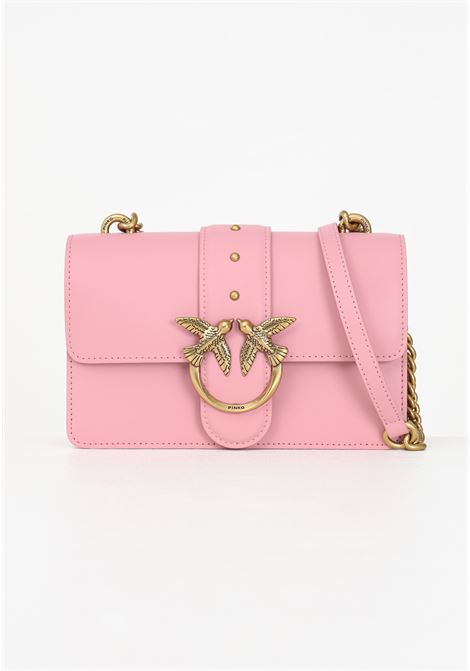 Pink shoulder bag with logo plaque for women PINKO | Bags | 100059-A0F1P66Q