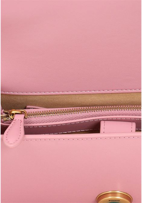 Borsa a tracolla rosa con placca logo da donna PINKO | Borse | 100059-A0F1P66Q
