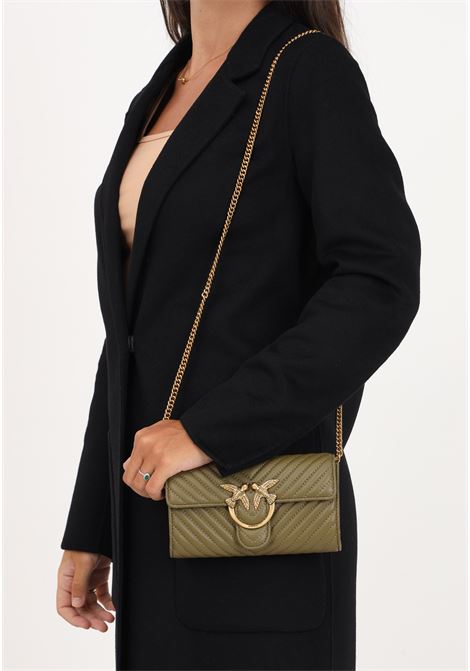 Green clutch bag for women Love One Wallet Chevron PINKO | Bags | 100062-A0GKV62Q