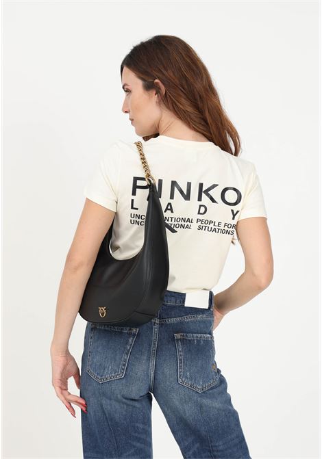 Women's cream t-shirt with Pinko Lady print PINKO | T-shirt | 100355-A13KZ03