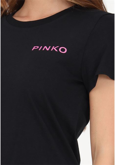 T-shirt nera da donna con stampa Pinko Lady PINKO | T-shirt | 100355-A13KZ99