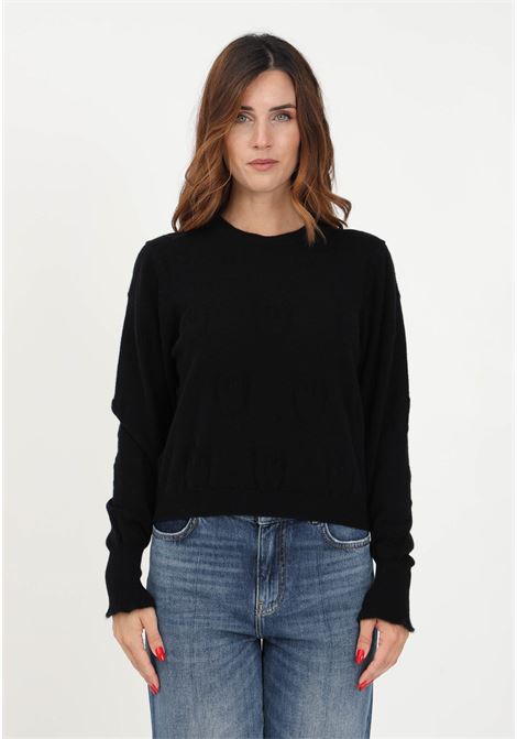 Black crew neck sweater for women PINKO | Knitwear | 101498-A0ZYZ99