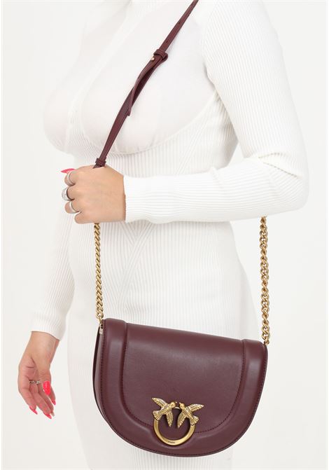 Burgundy women's shoulder bag Mini Love Bag Click PINKO | Bags | 101510-A0QOWW5Q
