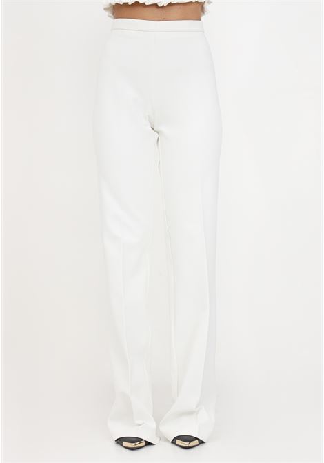 Pantalone da donna bianco flared in crêpe PINKO | Pantaloni | 101591-A0HCZ05