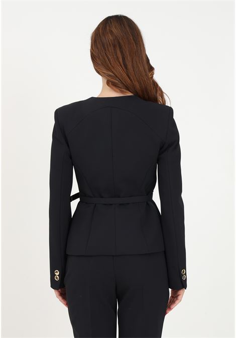 Elegant black women's jacket with belt PINKO | Blazer | 101663-A0HCZ99