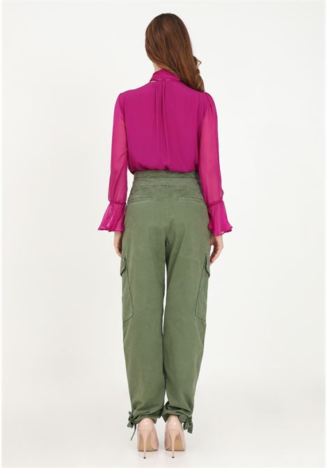 Pantalone casual verde da donna modello cargo PINKO | Pantaloni | 101786-A15LV45