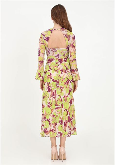 Multicolored women's midi dress with floral print PINKO | Dresses | 101834-A154CS4