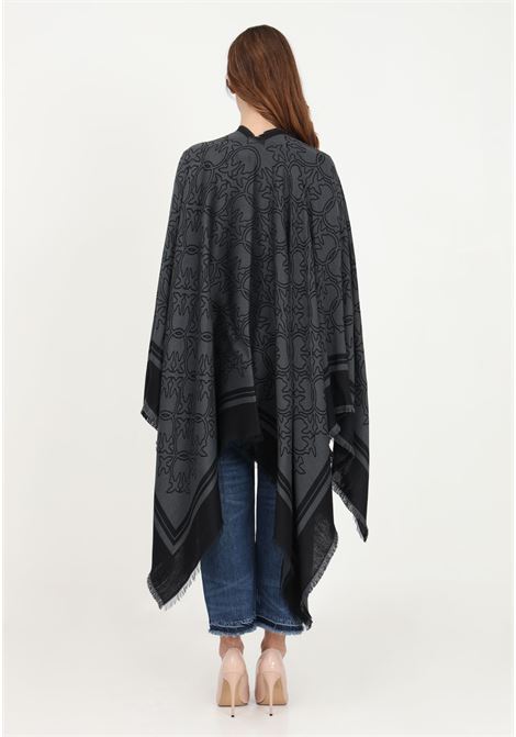 Black women's cape with repeating logo PINKO | Capes | 101871-A15WIZK
