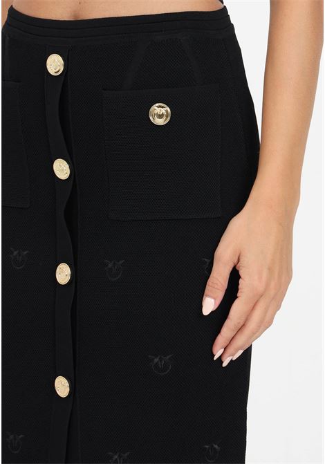 Women's black knitted midi skirt PINKO | Skirts | 101884-A16FZ99