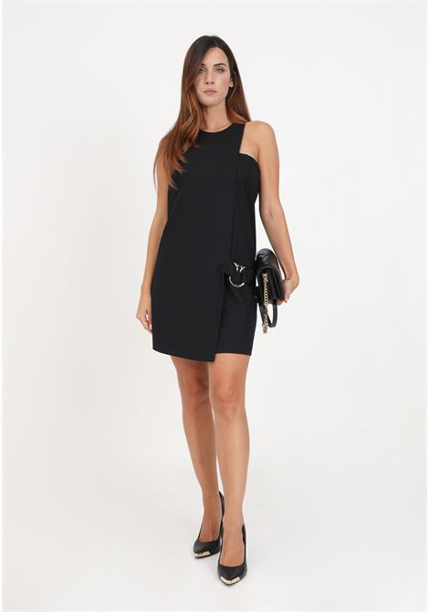 Short black dress with buckle for women PINKO | Dresses | 101996-A18GZ99