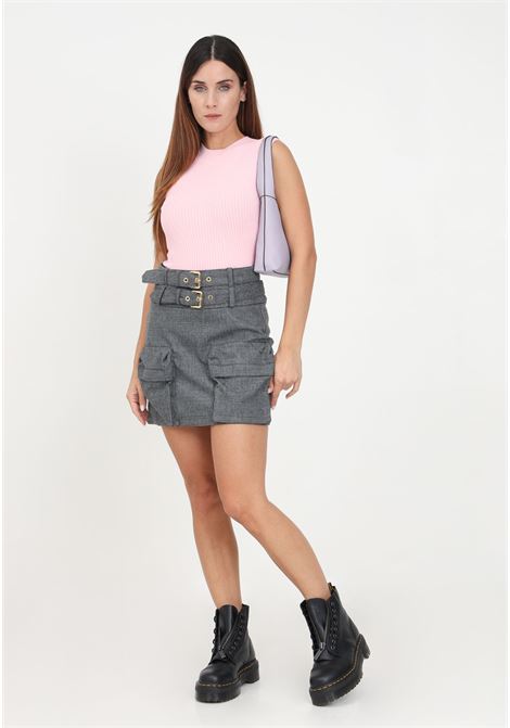 Gray houndstooth cargo skirt for women PINKO | Skirts | 102364-A07PIZ9