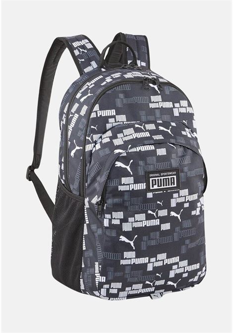 Black backpack with all-over unisex logo PUMA | Backpacks | 07913320