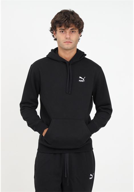 Classic black hooded sweatshirt for men PUMA | 53559601