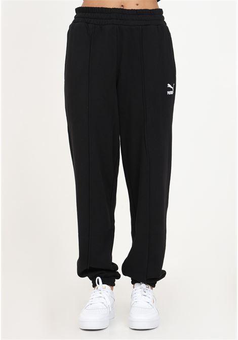Black sporty trousers for women with logo embroidery PUMA | Pants | 53568501