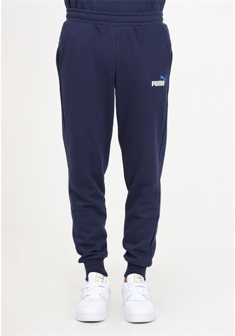 Pantaloni blu di tuta con logo da uomo PUMA | Pantaloni | 58676707
