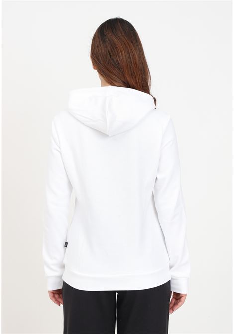 White sweatshirt with logo and hood for women PUMA | 58678802