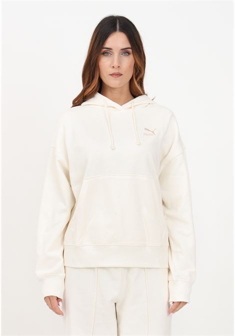 Beige hooded sweatshirt for women PUMA | 62140699