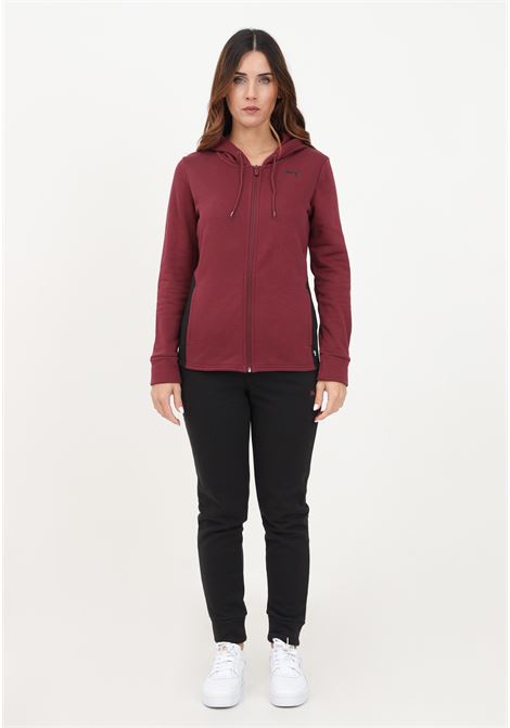 Classic women's black and burgundy sports tracksuit PUMA | Sport suits | 62263722