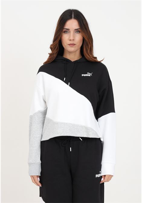 Black colorblock hoodie for women PUMA | 62325951