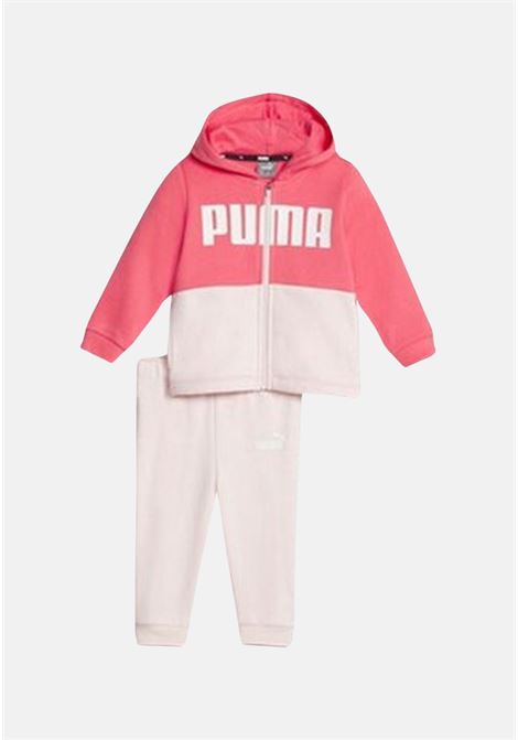 Pink sports tracksuit with logo for newborns PUMA | Sport suits | 67013724