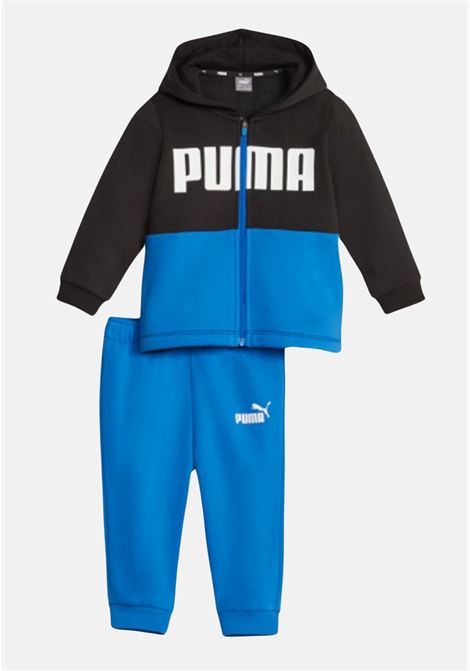 Blue and black tracksuit with sporty logo for newborns PUMA | Sport suits | 67013747