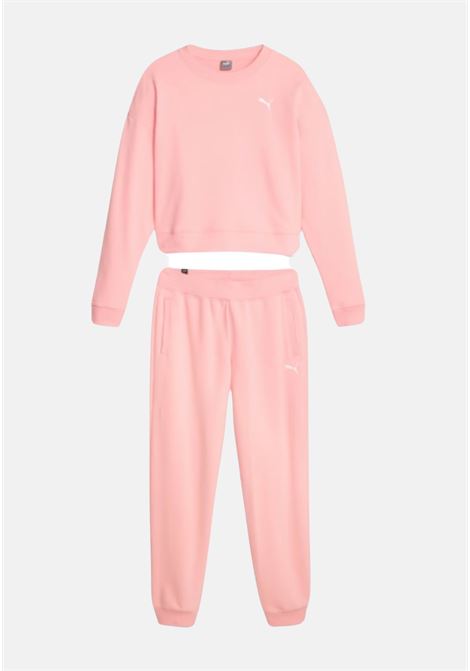 Sports pink tracksuit with logo for girls PUMA | Sport suits | 67073463