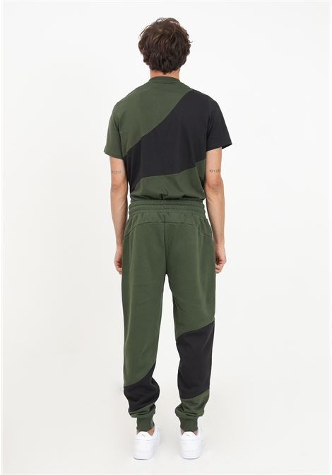 Military green and black tracksuit trousers with men's logo PUMA | Pants | 67333031
