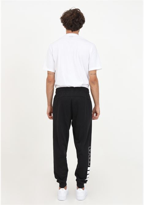 Pantaloni neri e bianchi con logo da uomo PUMA | Pantaloni | 67591201