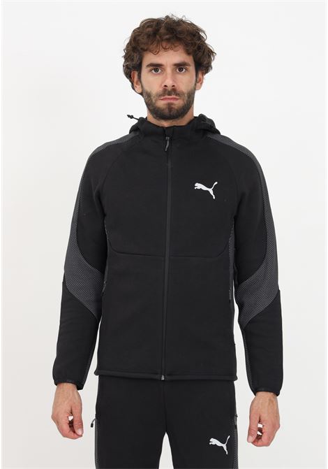 Black sweatshirt with metallic logo for men PUMA | Hoodie | 67593001