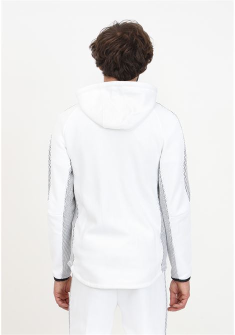 White sweatshirt with metallic logo for men PUMA | 67593002