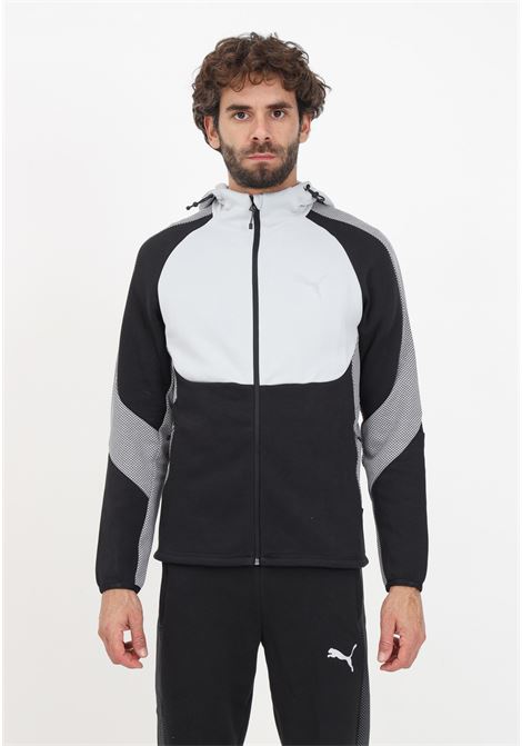 Sporty black and gray sweatshirt with men's logo PUMA | Hoodie | 67593014