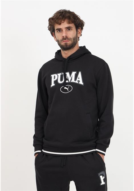 Black hooded sweatshirt with men's logo PUMA | 67601701