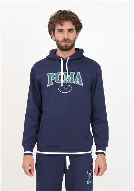 Blue sweatshirt with logo and hood for men PUMA | Hoodie | 67601706