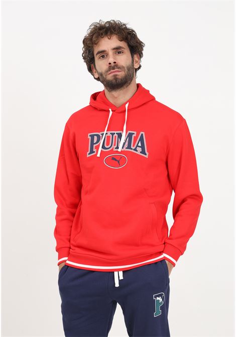 Red hooded sweatshirt with men's logo PUMA | Hoodie | 67601711