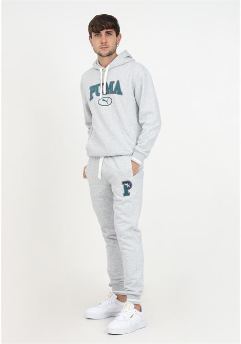 Gray sweatpants with print for men PUMA | Pants | 67601904