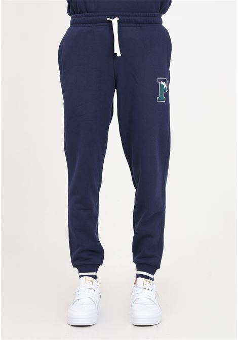 Blue sweatpants with men's logo PUMA | Pants | 67601906
