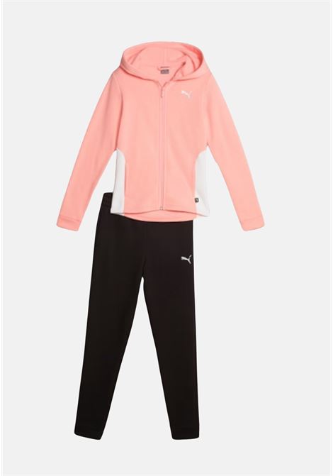 Sports pink tracksuit with logo for girls PUMA | Sport suits | 67637563