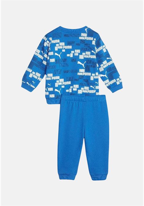Light blue tracksuit with all-over logo for newborns PUMA | Sport suits | 67637747