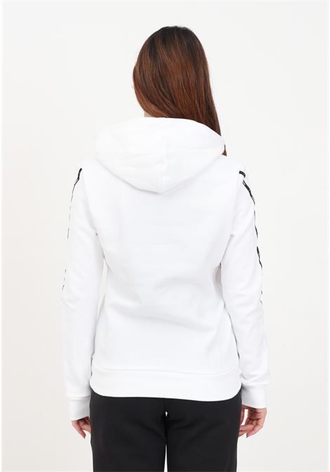 White sweatshirt with logo and hood for women PUMA | 67915002