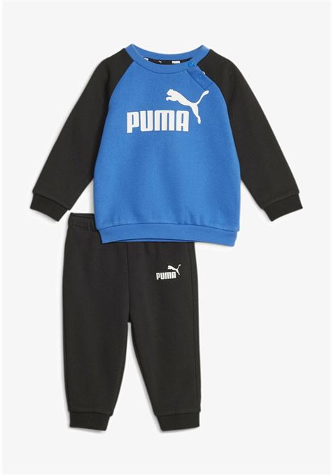 Black and blue tracksuit with logo print for newborns PUMA | Sport suits | 84614348