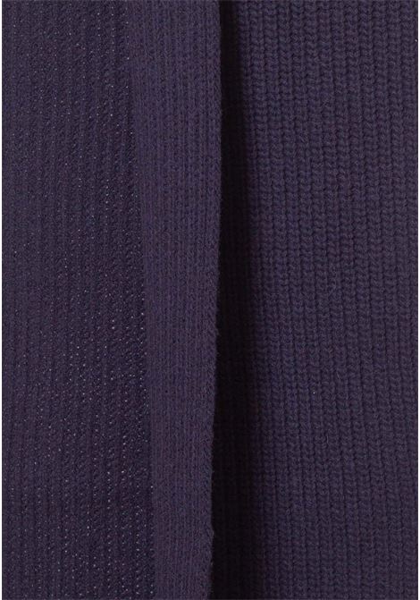 Sciarpa blu in maglia con logo unisex RALPH LAUREN | Sciarpe | 449904784005.