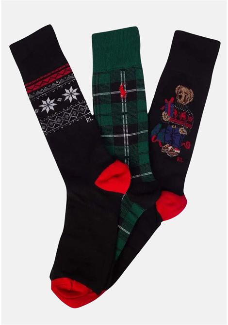 Patterned socks in a pack of 3 unisex RALPH LAUREN | Socks | 449929120001.