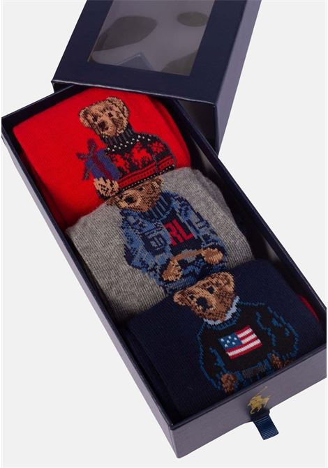 Box of 3 pairs of teddy bear socks for men and women RALPH LAUREN | Socks | 449929122001.