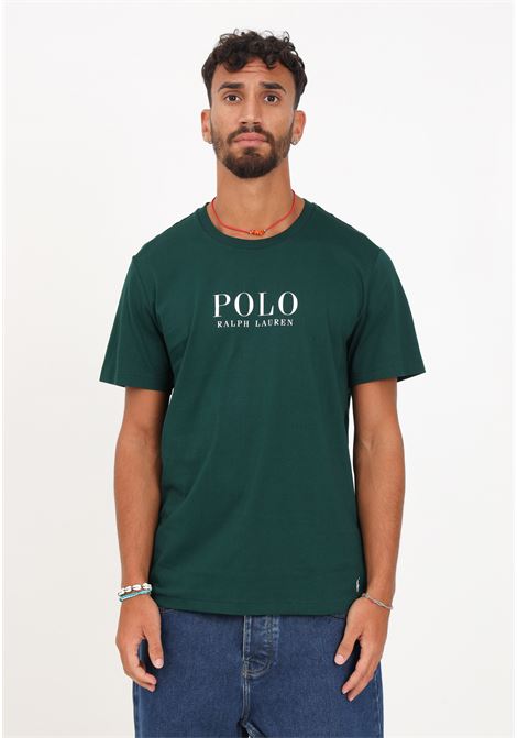 T-shirt verde con logo da uomo RALPH LAUREN | T-shirt | 714899613010.