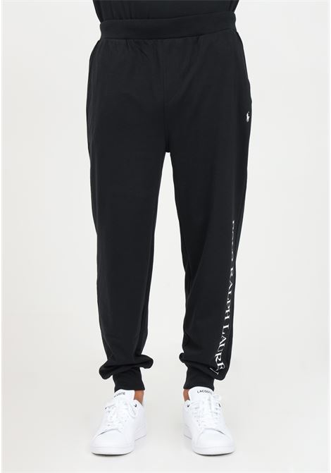 Pantalone sportivo nero da uomo con stampa logo RALPH LAUREN | Pantaloni | 714899618003.